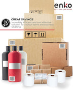 enKo [12 Rolls, 7440 Labels] 4 x 2-1/2 inches Direct Thermal Labels, FBA Stickers, FNSKU Label Compatible for Zebra/Eltron