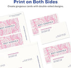 Avery Clean Edge Printable Business Cards with Sure Feed Technology, 2" x 3.5", White, 2,000 Blank Cards for Laser Printers (5870)