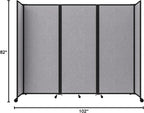Versare Room Divider 360 Portable Wall Partition | Folding Panels | Large Freestanding Divider | Locking Wheels | Temporary Room Separator
