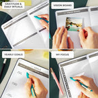 Clever Fox Daily Planner – Undated Planning Notebook with Hourly Schedule & To-Do List – Personal Day Task & Work Organizer, 6 Months (Dark Blue)