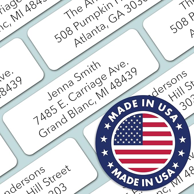 250 Personalized Return Address Labels - Custom Address Labels on Sheets