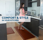 ComfiLife Anti Fatigue Floor Mat – 3/4 Inch Thick Kitchen Mats for Floor, Standing Desk Mat, Kitchen Rug – Comfort at Home, Office – Durable – Stain Resistant – Non-Slip Bottom (20" x 39", Brown)