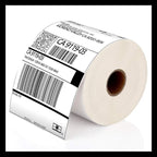 Roll 4 x 6 inch - 500 Thermal Labels Direct White Strong Adhesive Perforated Postage Shipping Printer Compatible with Zebra SNBC Epson Rollo (500 Labels, 1 Roll)