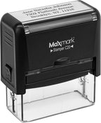 MaxMark Customized Self Inking Stamp - Up to 3 Lines of Text - Small Size - Choose from 15 Ink Colors