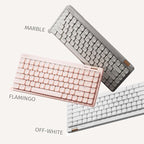 Flow Lite 100 Keys Low Profile Mechanical Keyboard, Swappable Rechargeable Wireless Keyboard with 2.4G Receiver, Bluetooth and Wired Connection for Windows, Mac/Specter Linear Switches (Off-White)