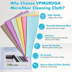 Easy Clean Fish Scale Nanoscale Dish Cloths,Streak Free Miracle Microfiber Cleaning Cloths for Kitchen,Counter,Washing Dish,Window,Mirror,Glass Lint Free Polishing Rag,All-Purpose,Reusable,Pack of 24