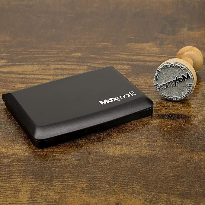 MaxMark Large Premium Magenta Purple Ink Stamp Pad -2-3/4" by 4-1/4" - Premium Quality Felt Pad