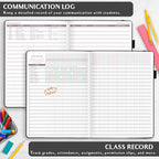 Legend Teacher Planner – Undated Lesson Plan Book for Teachers with Weekly & Monthly Calendars - Classroom Organization & School Year Planner – 8.5”x11.5” Hardcover (Black Debossed)