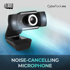 CyberTrack H4 Webcam 1080P HD USB Webcam with Built-in Microphone, Zoom Certified, Black