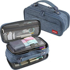 Pencil Case, Large Capacity Pencil Case Organizer; Double Zipper Storage Bag; Big Pencil Pouch for College School Office Teen Girl Boy Men Women Adult