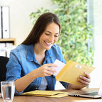 Personalized Return Address Labels Simple - Set of 240 Elegant Custom Mailing Labels for Envelopes, Self Adhesive Flat Sheet Rectangle Personalized Name Stickers (White)