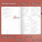 Legend Planner PRO Premium – Large Undated Weekly, Monthly & Budget Planner with Habit Tracker – Life Organizer for Time & Task Management, Goal Setting & Productivity – A4 size (Wine Red)