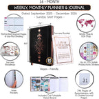 2025-2026 Planner Weekly and Monthly | 16-Month Life Planner to Increase Focus & Productivity | Reduce Overwhelm & Achieve Your Biggest Goals | Include Gift Box & Stickers | Sep 2025-Dec 2026