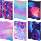 6 Pack Stretchable Book Cover Jumbo Fabric Book Covers Colorful Pattern Print Book Protector Washable Reusable Protective Textbook Cover for Hardcover Textbooks up to 9 x 11 Inch (Stylish Pattern)