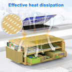 gianotter Desk Organizers and Accessories, Monitor Stand with Drawer and 2 Pen Holder, Desktop Organizer Suitable for Offices and Dormitories (Gold)