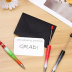 jiebor 100 Sets Small Black Envelopes with Small Blank Gift Business Card Wedding Invitation Pocket Envelopes for Graduations Wedding Shower Holiday 4.37 x 2.91 Inch