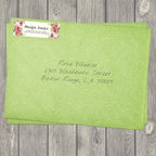 Vibrant Floral and Ivory Rolled Address Labels/Roll of 250 Personalized Address Labels/Designer Return Address Stickers in Elegant Plastic Dispenser