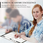 Ensight 2025-2026 HARDCOVER Leather Planner Weekly & Monthly - 8.5x11 Inches - Academic Planner Business Personal or Student - Pen Holder, Thick Paper, July 2025 - June 2026 (Black)