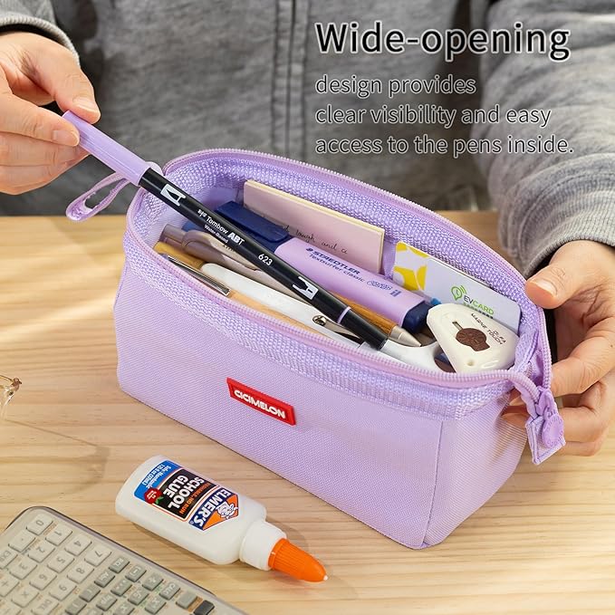 CICIMELON Pencil Case Large Capacity Pencil Pouch Pen Bag for School Teen Girl Boy Men Women