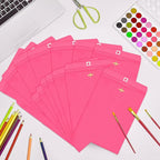 Geyee 100 Pcs Clasp Manilla Envelopes 6 x 9 Inch Gummed Colored Envelopes for Storing or Mailing for Home Office Business Supplies(Rose Pink)