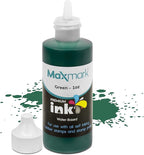 MaxMark Premium Refill Ink for self Inking Stamps and Stamp Pads, Green Color - 1 oz.