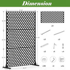 NicBex Room Divider 1 Panel Room Dividers with Semicircle Pattern Design Partition Room Dividers and Metal Privacy Screens Wall Divider for Outdoor, Room Separation,48.31"W x 15.75"D x 70.75"H, Black