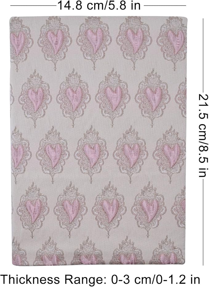 BLBMH Book Covers for Paperbacks Fit for 5.5x8.5 inch Adjustable Book Sleeve Cover for Women Over 15 Soft Cloth Protector for Notebook Journal Bible- Love