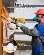 700W Power Airless Paint Sprayer HVLP Spray Gun(Contain with Blowing Joints, 4 Nozzles&3 Patterns,1200ml Paint Container) Suitable for House Painting, Cabinets, Decks, Stain, Door