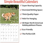 Gag Gift 2025 Wall Calendar, Funny White Elephants Funny Pooping Dogs Calendar 2025,12 Monthly Calendar, January 2025 - December 2025, 12" x 24" Opened Full Page Thick & Sturdy Paper for Organizing