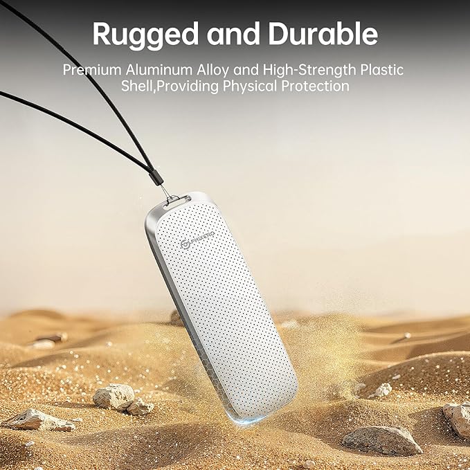 PHIXERO P10PRO External NVMe SSD 2TB, Up to 1050MB/s, USB 3.2 Gen2, Includes 2-in-1 USB C Cable, Portable Hard Drive for iPhone 15+/Android/Windows/Mac, White