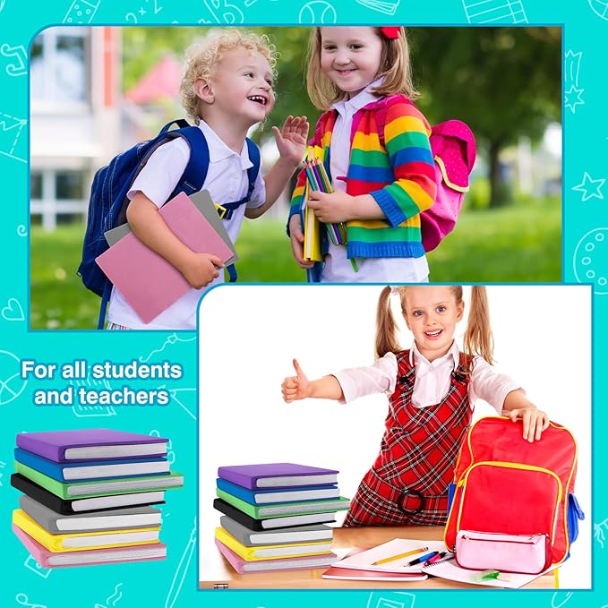 Sherr 14 Pcs Stretchable Book Covers 14.5 x 9 Inch Book Covers Stretchy Durable Book Protector Washable Reusable Textbooks Book Cloth for Classroom Most Hardcover Book About 9 x 12 Inch (Bright Color)