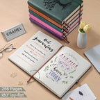 ZXHQ B5 Bullet Dotted Journal Notebook:150gsm Thick Paper, 256 Pages, Dot Grid Hardcover, Tree of Life Design, Fine Inner Pocket - 7.7" × 10" Dark Grey