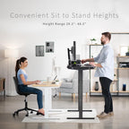 VIVO Electric 60 x 24 in Standing Desk, Memory Height Adjustment, 1B Series, One-Piece Reclaimed Wood Top, Black Frame, DESK-KIT-1B6P