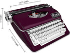 Timeless Manual Typewriter, Burgundy