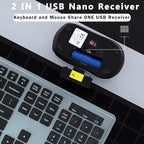 Wireless Keyboard and Mouse Combo, COVEVA 2.4GHz Wireless Keyboard Mouse with USB Receiver, Water-Dropping Keycaps, 104 Keys Full Size with Number Pad for PC Laptop Computer Desktop(Black Gray)