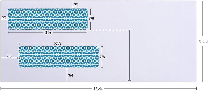Aimoh 500#8 Double Window Self Seal Security Envelopes - for Business Checks, QuickBooks & Quicken Checks, Size 3 5/8 x 8 11/16 Inches - Checks Fit Perfectly - Not for Invoices, 500 Count (30180)