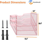 Kuntine.B Wall File Organizer Office Hanging Magazine Holder Wall File Organizer for Office Home (Pink, 3 Tier)