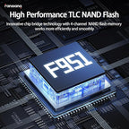 512GB Fast External SSD Flash Drive Up to 2000MB/s USB3.2 Gen2, 2-in-1 Dual USB A +Type-C Drive, USB Memory Stick Solid State Thumb Drive for iPhone 15/16/Android/Windows/MacPC/Laptops