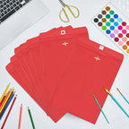 Geyee 100 Pcs Clasp Manilla Envelopes 10 x 13 Inch Gummed Colored Envelopes for Storing or Mailing for Home Office Business Supplies(Red)