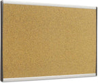 Quartet Bulletin Board, 24" x 14", Corkboard, Cubicle, Arc, Aluminum Frame (ARCB2414)