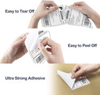 POLONO Genuine 4" x 6" Direct Thermal Shipping Label, Thermal Label (Pack of 500), Perforated Fanfold Labels Compatible with POLONO PL80E, PL70E, PL60 Label Printer, BPA & BPS Free, Commercial Grade