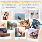 TECKWRAP Laminating Sheets Sticker Paper Laminate Sheets for Photo Paper Inkjet Printable Vinyl Squeegee Tools A4 30PCS Clear Overlay Transfer Paper, Matte Lamination Sheets, Holographic Stickers