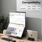 Mobile Pixels Geminos (2 x 24 inch) IPS Dual Stacked Computer Monitors with 65W USB-C Charging, 1080P Webcam&Speakers, All-Inclusive Workstation PC Monitor, USB-A/USB-C/HDMI, Ergo Design(2 Monitors)