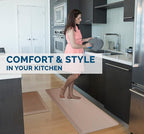 ComfiLife Anti Fatigue Floor Mat – 3/4 Inch Thick Kitchen Mats for Floor, Standing Desk Mat, Kitchen Rug – Comfort at Home, Office – Durable – Stain Resistant – Non-Slip Bottom (20" x 39", Beige)