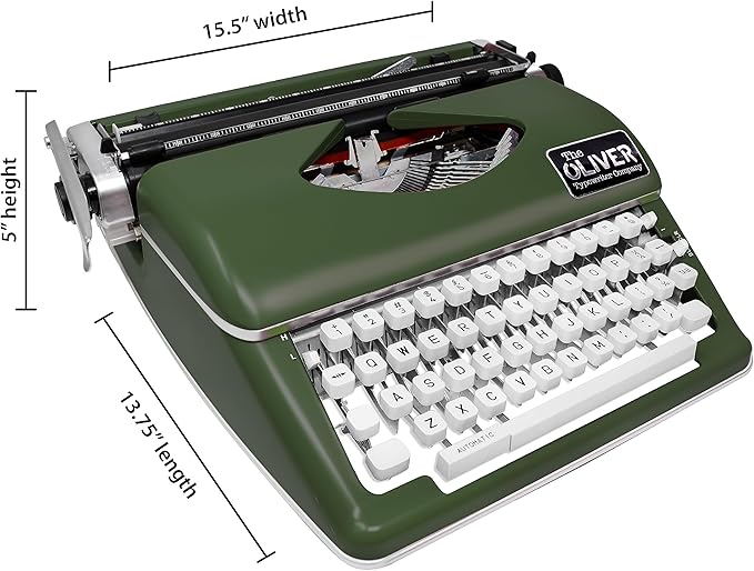 Timeless Manual Typewriter, Olive