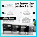ExcelMark Custom Rubber Stamp – Clean & Easy Stamping – Personalized Self-Inking Stamp (Medium)