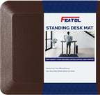FEATOL Anti Fatigue Mat Floor Mat, Extra Thick Standing Office Desk Mat Memory Foam Cushioned Anti Fatigue Ergonomic Kitchen Mats Comfort Standing Pad NOT PVC 9/10 Inch Thick (Brown, 20x59x9/10-Inch)