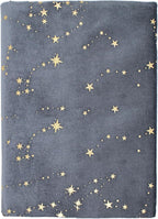 BLBMH Book Covers for Paperbacks Fit for 5.5x8.5 inch Adjustable Book Jacket for Women Book Lovers Gifts Soft Cloth Protector for Bible Novels Notebook Journal - Stars Grey 8.5in