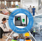 NGTeco Time Clocks for Employees Small Business, AS10 (Fingerprint+PIN) Times Clock, Standalone Clock in Clock Out Machine Supporting Shift Schedules, No Need WiFi & Software, No Monthly Fee