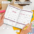 Clever Fox Planner 2nd Edition – Colorful Weekly & Monthly Goal Planner, Time Management & Productivity Organizer, Undated, A5 (Dark Teal)
